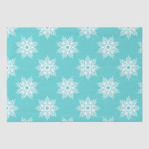 Papier Mousseline Motif de flocon de neige blanc
