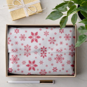 Papier Mousseline Motif de flocon de neige, Flammes de neige rouges,
