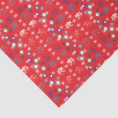 Papier Mousseline Motif de flocon de neige moderne Red Christmas (Détail)