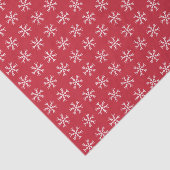 Papier Mousseline Motif de flocon de neige sur Noël rouge (Détail)