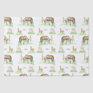 Papier Mousseline Motif de foin de jument et de cheval