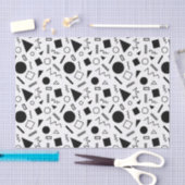 Papier Mousseline Motif de formes géométriques rétro (Artisanat)