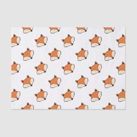 Papier Mousseline Motif de Fox (Recto)