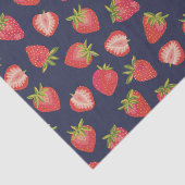Papier Mousseline Motif de fraise d'été (Détail)