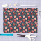 Papier Mousseline Motif de fraise Marine Arrière - plan découpage bl (Artisanat)