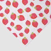 Papier Mousseline Motif de fraises d'aquarelle (Détail)