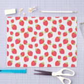 Papier Mousseline Motif de fraises d'aquarelle (Artisanat)