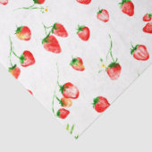 Papier Mousseline Motif de fraises et marguerites (Détail)