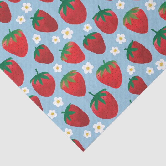 Papier Mousseline Motif de fraises sucrées (Détail)