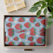 Papier Mousseline Motif de fraises sucrées (Cadeau)