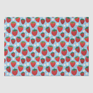 Papier Mousseline Motif de fraises sucrées