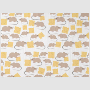 Papier Mousseline Motif de fromage mignon rongeur de la souris