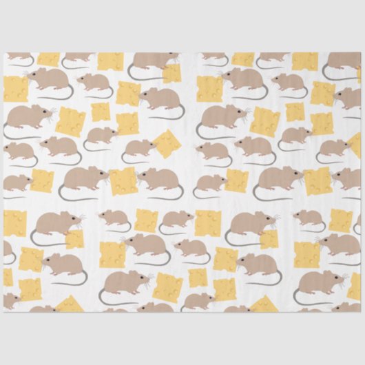 Papier Mousseline Motif de fromage mignon rongeur de la souris (Recto)