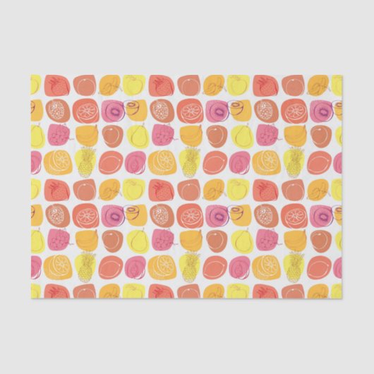 Papier Mousseline Motif de fruit (Recto)