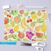 Papier Mousseline Motif de fruits (Artisanat)