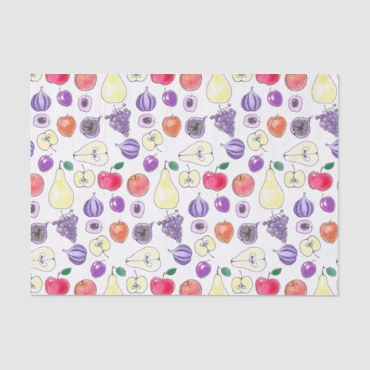 Papier Mousseline Motif de fruits (Recto)
