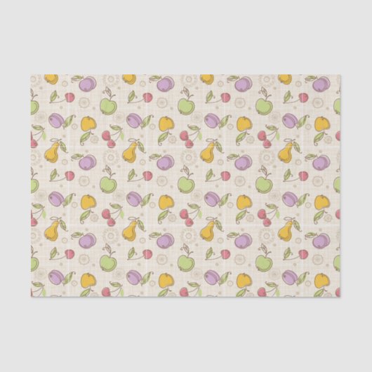 Papier Mousseline Motif de fruits (Recto)