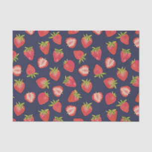 Papier Mousseline Motif de fruits de fraise d'été