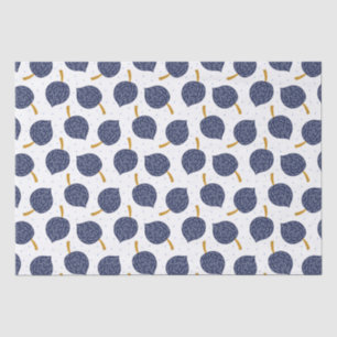Papier Mousseline Motif de fruits de la bombe Abstraite bleue marine