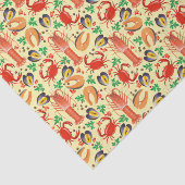 Papier Mousseline Motif de fruits de mer (Détail)