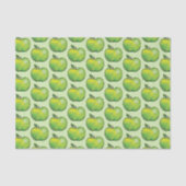 Papier Mousseline Motif de fruits de pomme caricature verte (Recto)