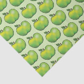 Papier Mousseline Motif de fruits de pomme caricature verte (Détail)