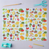 Papier Mousseline Motif de fruits d'été coloré (Artisanat)