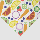 Papier Mousseline Motif de fruits et légumes modernes (Détail)