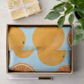 Papier Mousseline Motif de fruits orange (Cadeau)