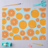 Papier Mousseline Motif de fruits orange (Artisanat)