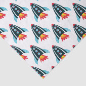 Papier Mousseline Motif de fusée spatiale pour enfants (Détail)