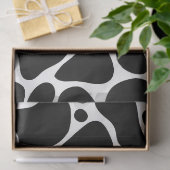 Papier Mousseline Motif de girafe noir et blanc (Cadeau)