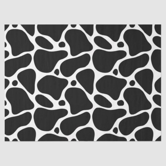 Papier Mousseline Motif de girafe noir et blanc (Recto)