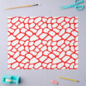 Papier Mousseline Motif de girafe rouge et blanc (Artisanat)