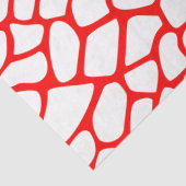 Papier Mousseline Motif de girafe rouge et blanc (Détail)