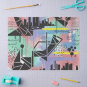 Papier Mousseline Motif de graffiti urbain coloré (11) (Artisanat)
