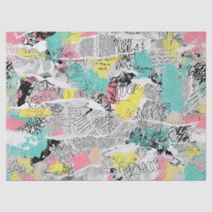 Papier Mousseline Motif de graffiti urbain coloré (3)
