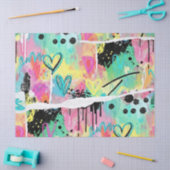 Papier Mousseline Motif de graffiti urbain coloré (7) (Artisanat)