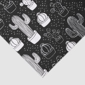 Papier Mousseline Motif de gribouillis noir et blanc (Détail)