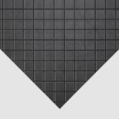 Papier Mousseline Motif de grille de carré noir (Détail)