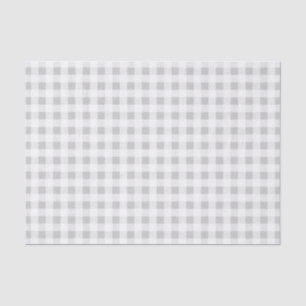 Papier Mousseline Motif de guingan de blanc gris