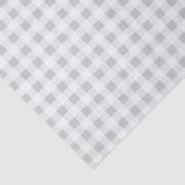 Papier Mousseline Motif de guingan de blanc gris (Détail)