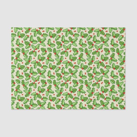 Papier Mousseline Motif de houx (Recto)