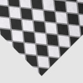 Papier Mousseline Motif de Jacquard Diamant noir et blanc (Détail)
