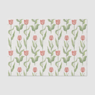 Papier Mousseline Motif de jardin de tulipe