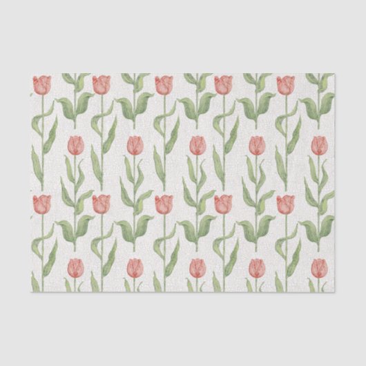 Papier Mousseline Motif de jardin de tulipe (Recto)