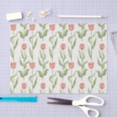 Papier Mousseline Motif de jardin de tulipe (Artisanat)