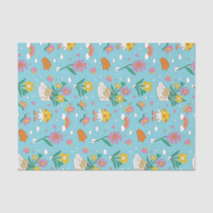 Papier Mousseline Motif de jardin fleuri rétro cool pour la Saint-Va