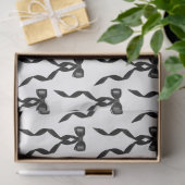 Papier Mousseline Motif de la Bow Noir (Cadeau)