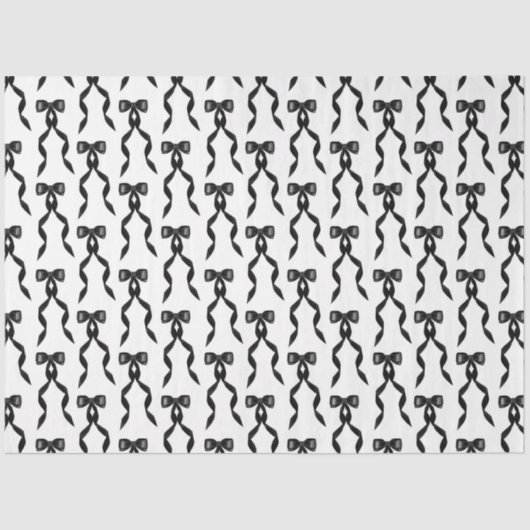 Papier Mousseline Motif de la Bow Noir (Recto)